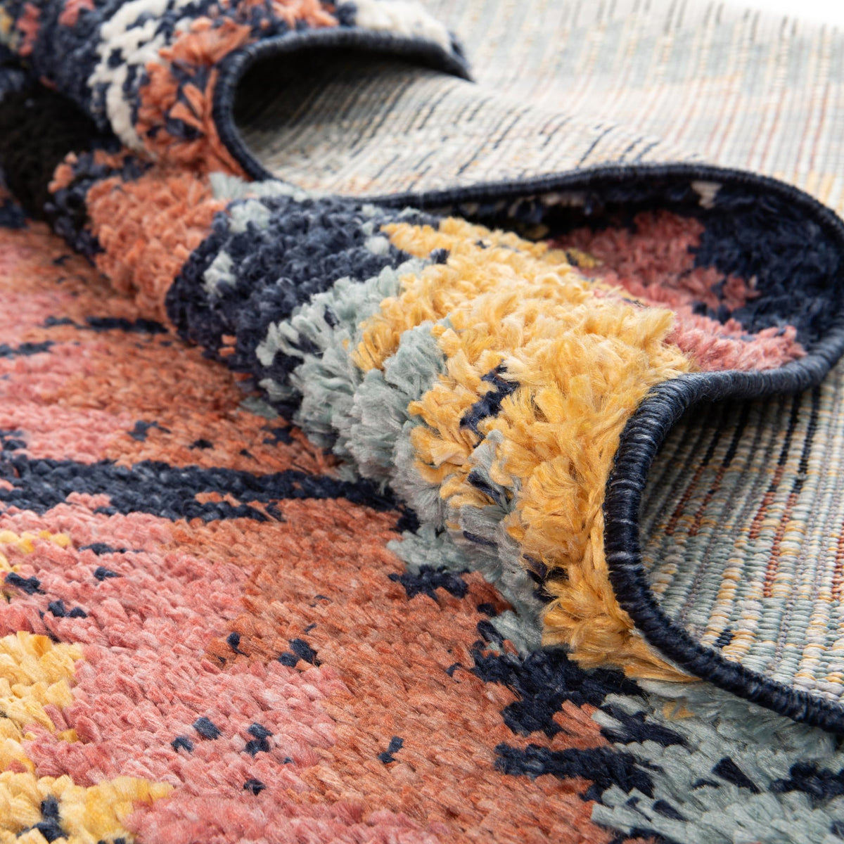 Tagine Seema Blue & Black Area Rug: Original supplier detail or alternative rug shot
