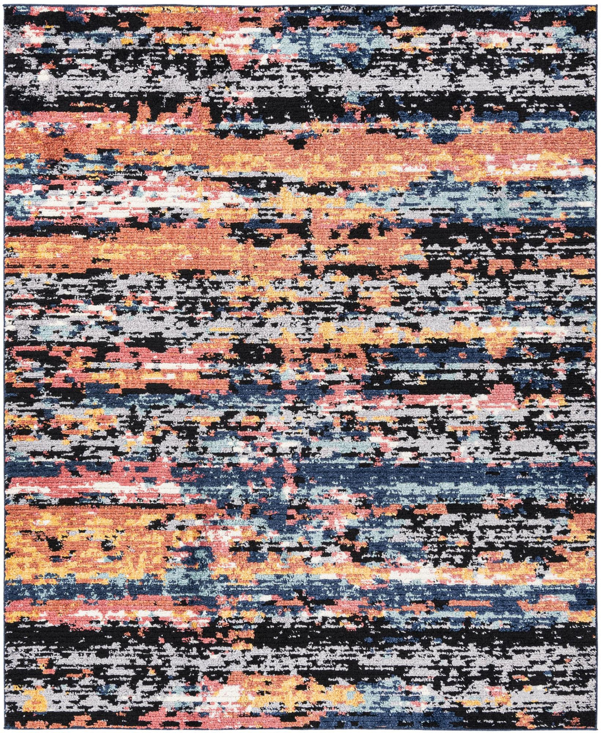 Tagine Roya Multi & Gray Area Rug, overhead view