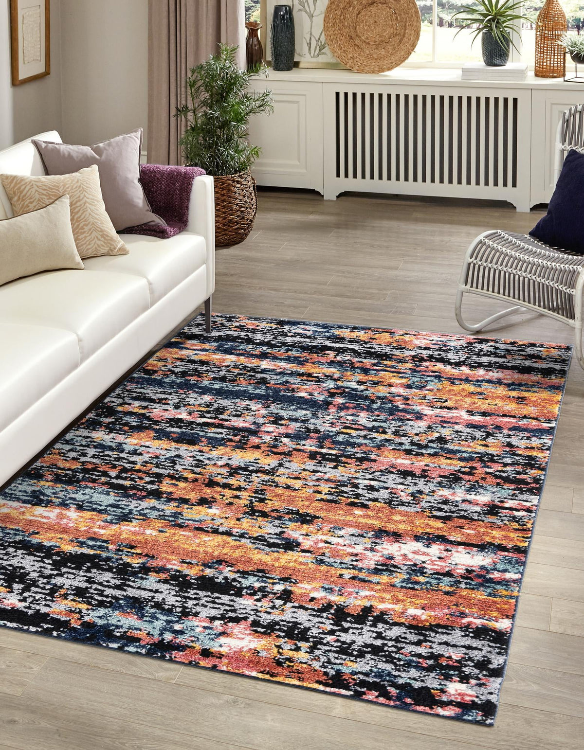 Tagine Roya Multi & Gray Area Rug, room setting