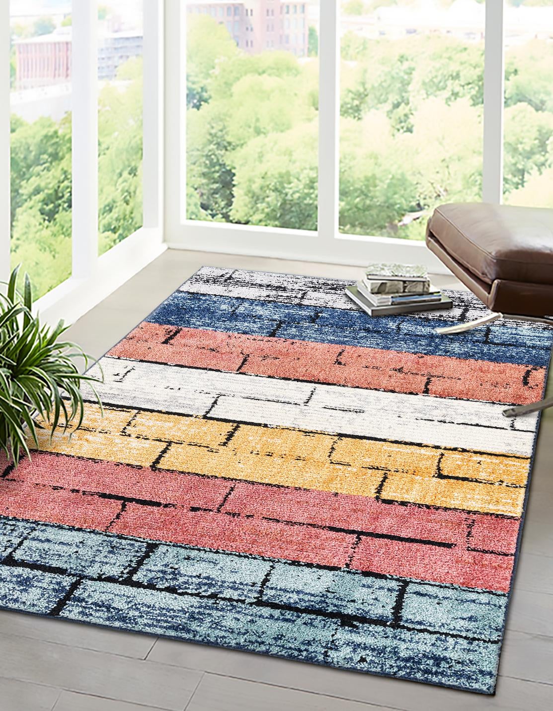 Tagine Sophie Multi & Black Area Rug | Rectangle in room