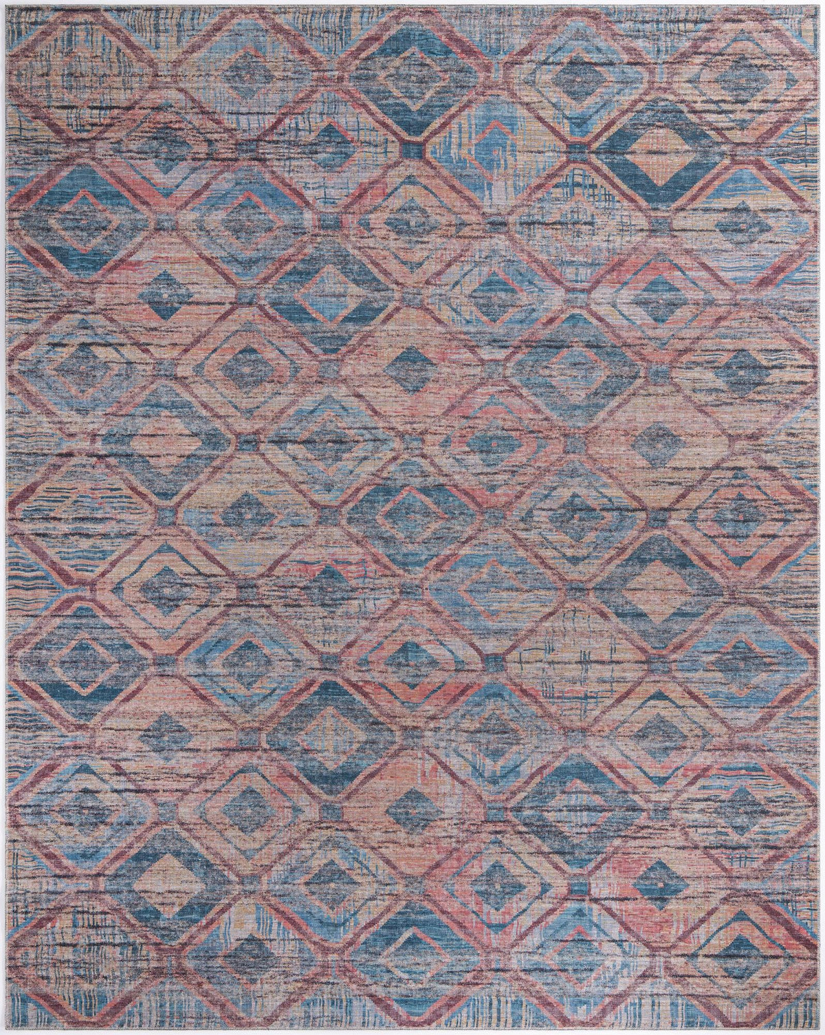Sisu Aksil Peach & Blue & Navy Blue Area Rug | Original supplier photo 11