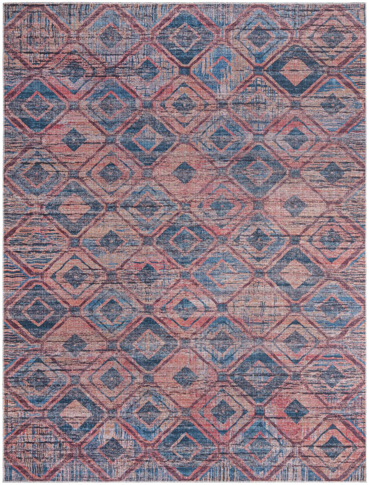 Sisu Aksil Peach & Blue & Navy Blue Area Rug | Original supplier photo 10