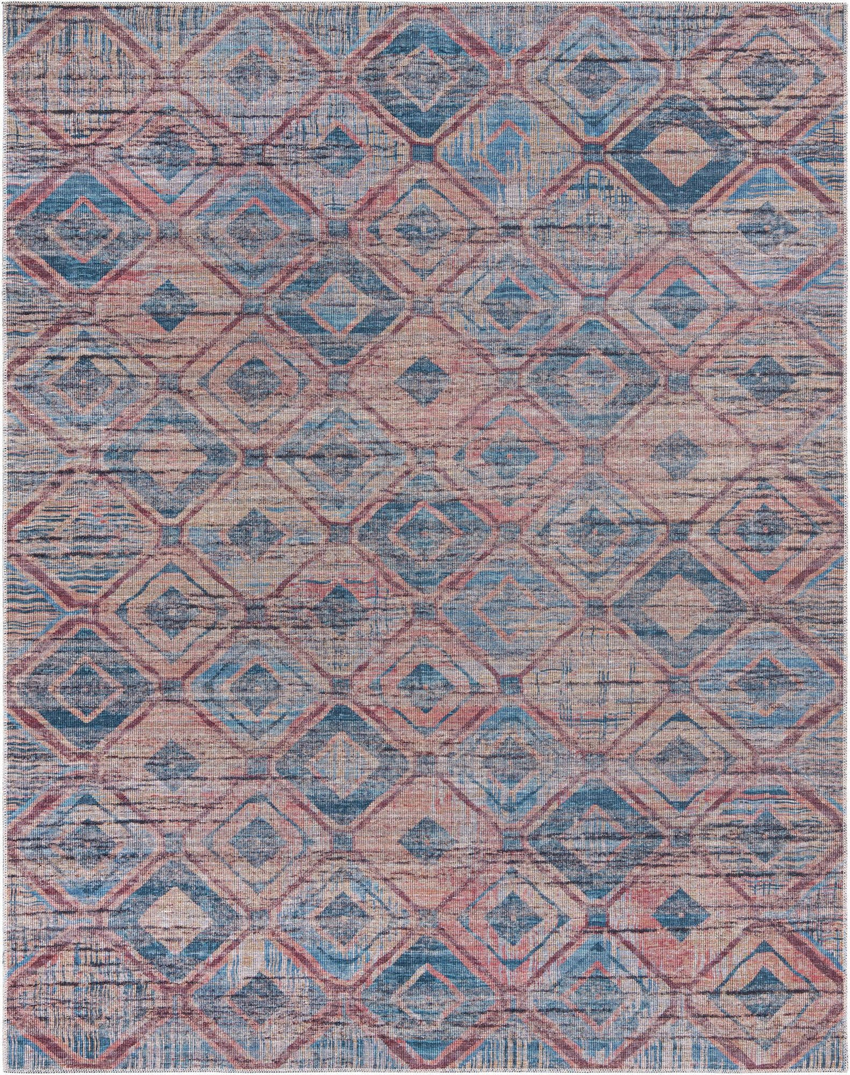 Sisu Aksil Peach & Blue & Navy Blue Area Rug | Original supplier photo 1