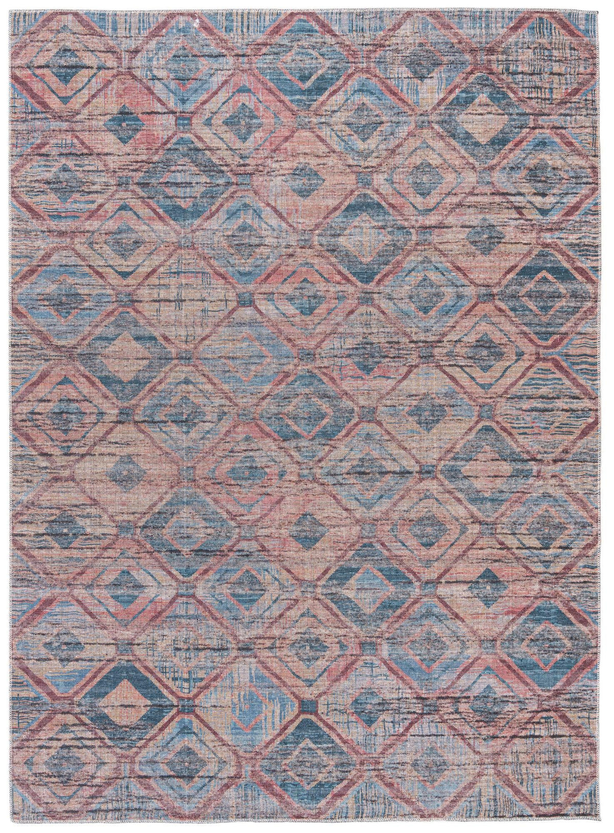Sisu Aksil Peach & Blue & Navy Blue Area Rug | Original supplier photo 12