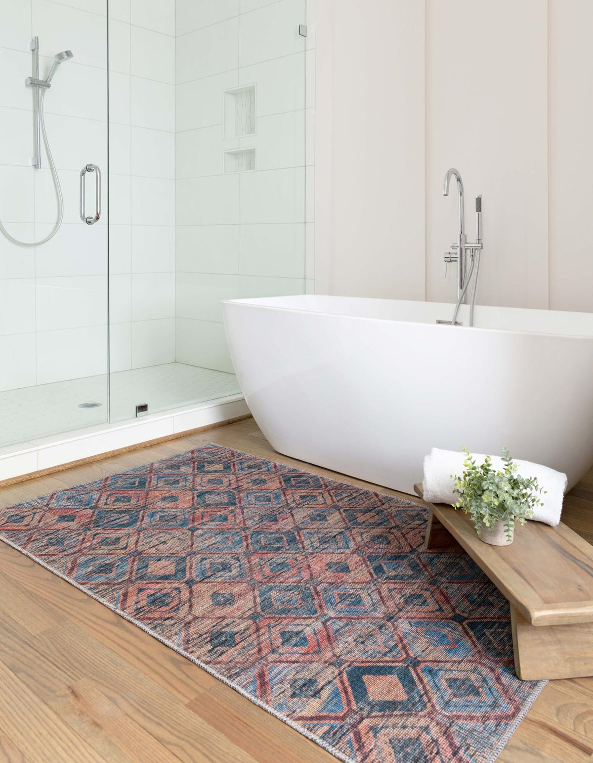 Sisu Aksil Peach & Blue & Navy Blue Area Rug | Original supplier photo 2