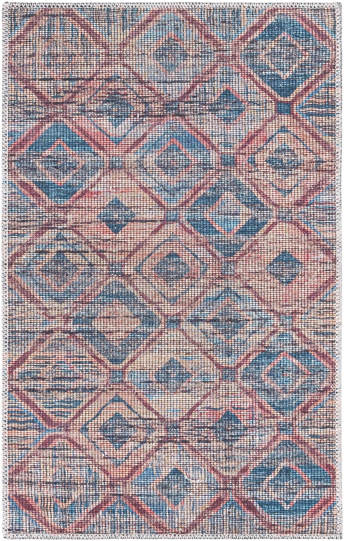 Sisu Aksil Peach & Blue & Navy Blue Area Rug | Original supplier photo 15