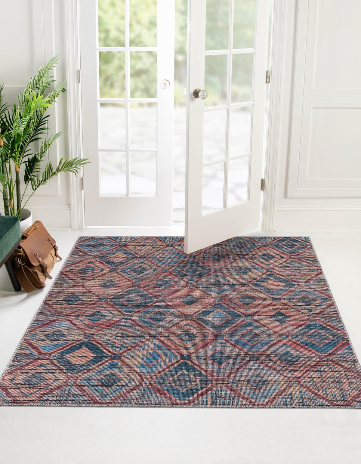 Sisu Aksil Peach & Blue & Navy Blue Area Rug | Original supplier photo 16