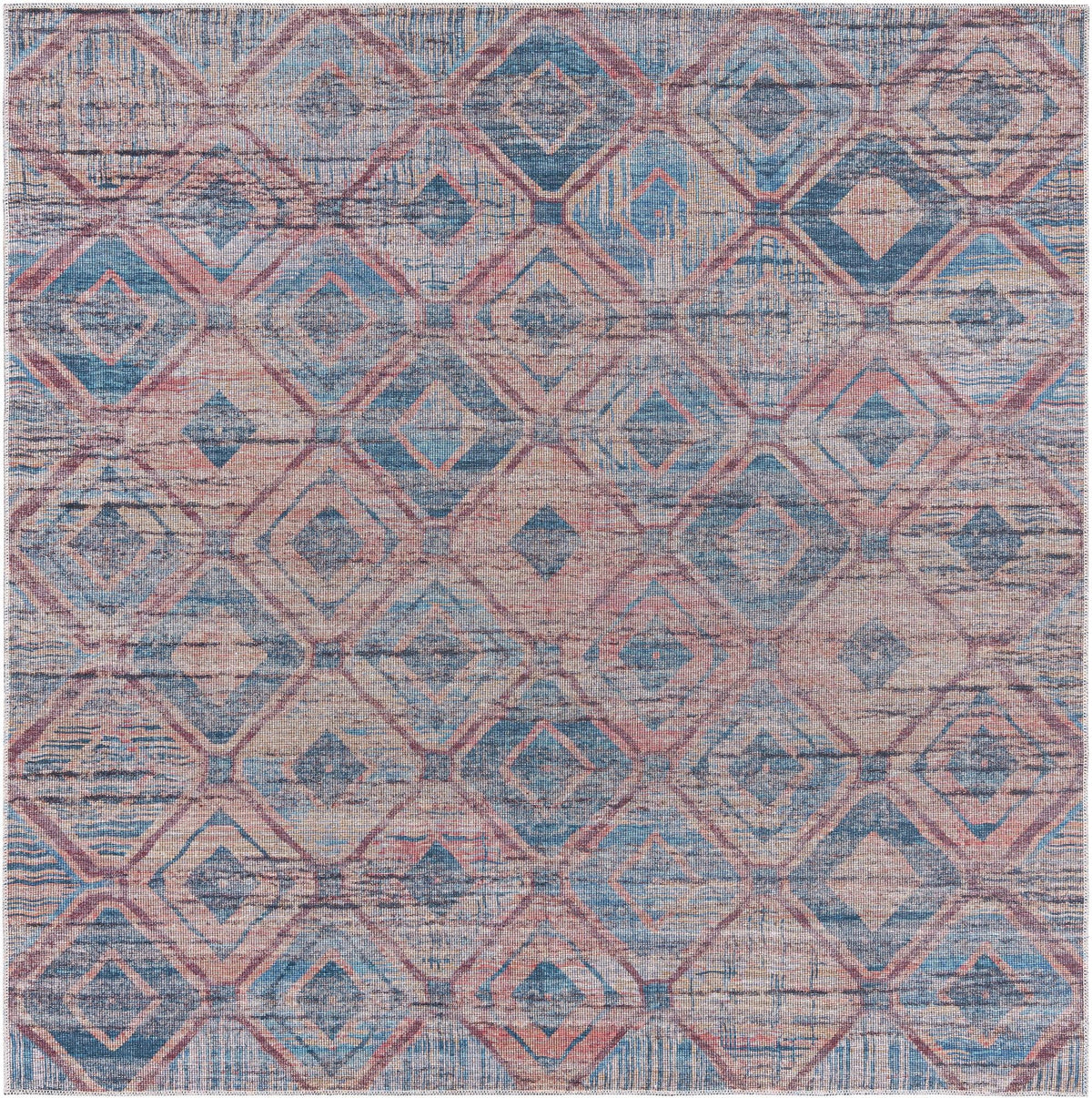 Sisu Aksil Peach & Blue & Navy Blue Area Rug | Original supplier photo 17