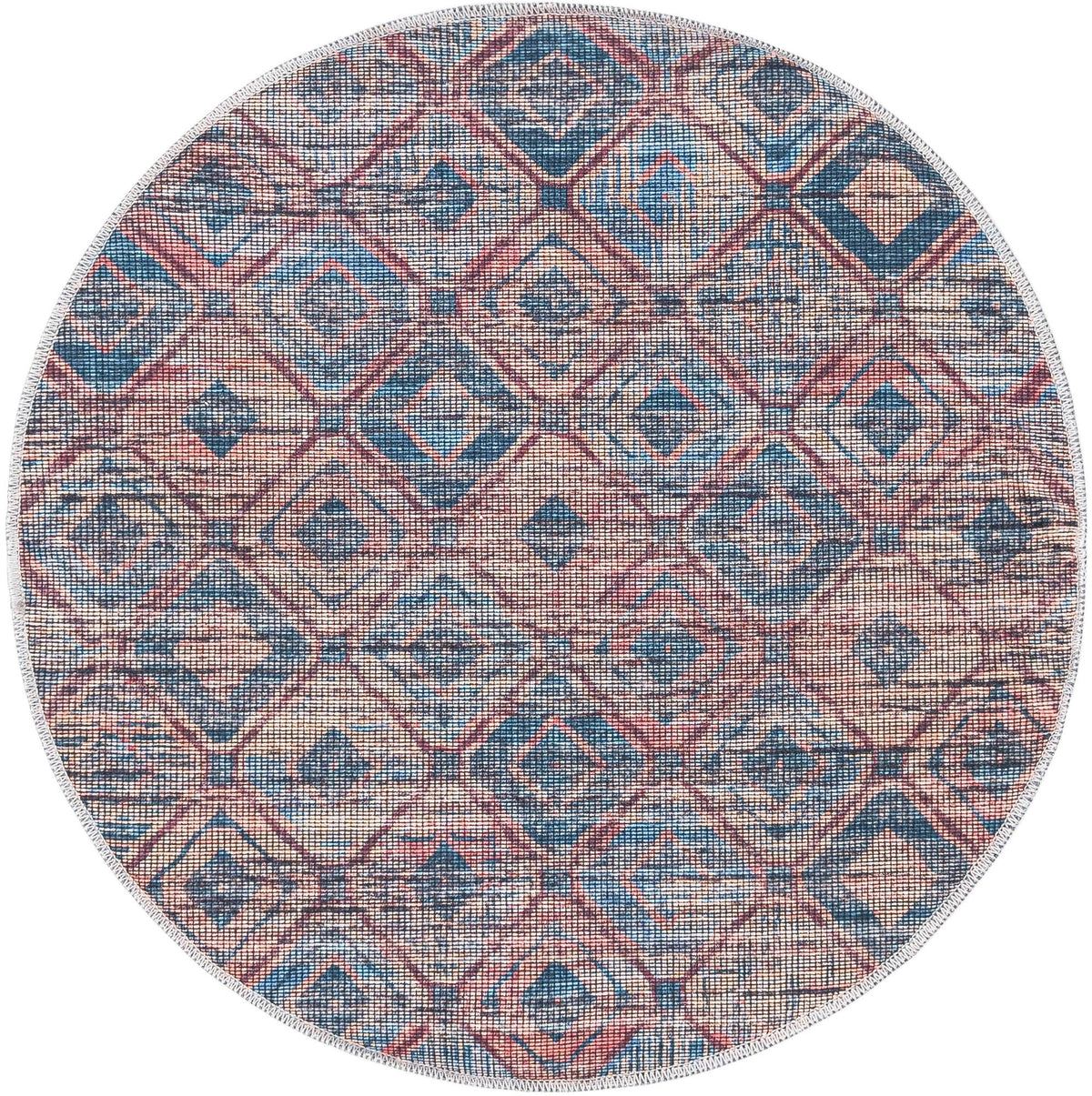 Sisu Aksil Peach & Blue & Navy Blue Area Rug | Original supplier photo 60