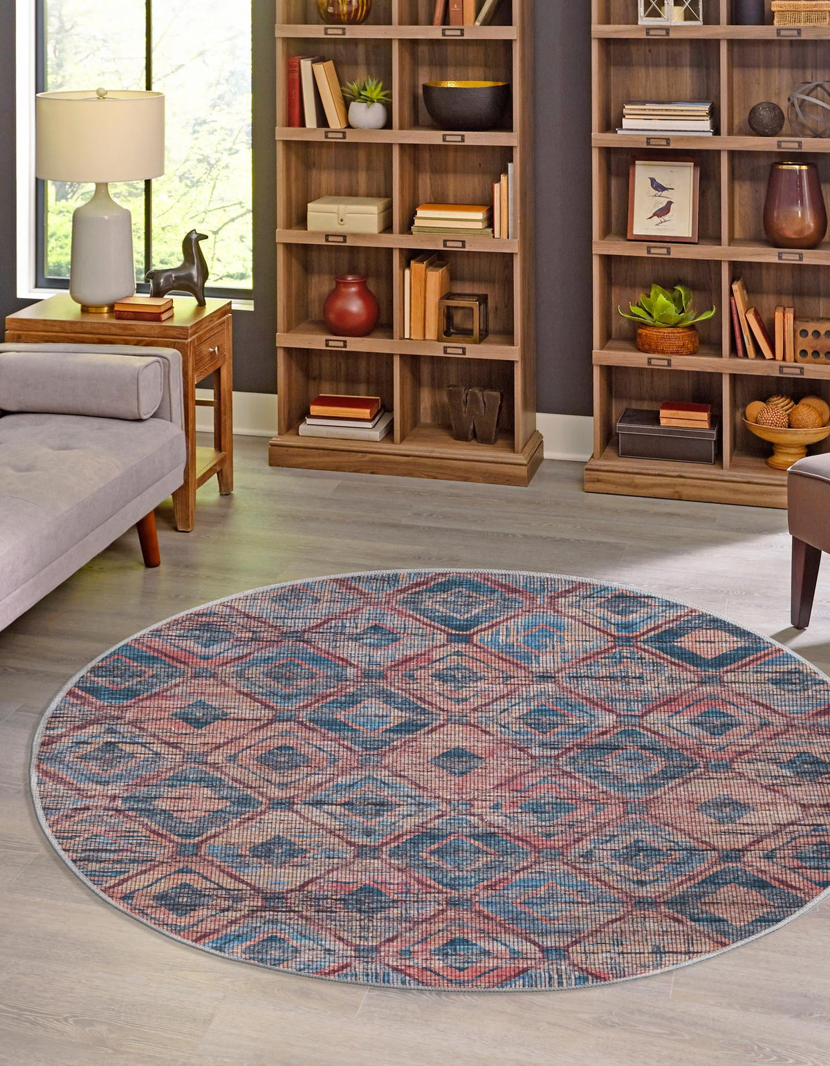 Sisu Aksil Peach & Blue & Navy Blue Area Rug | Original supplier photo 25