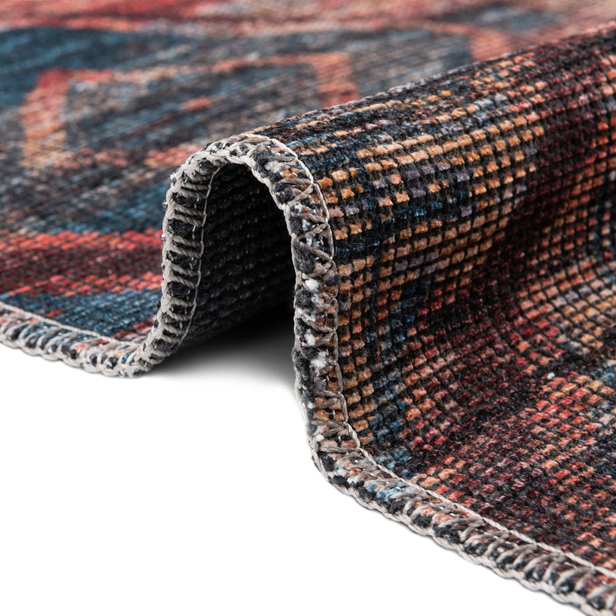 Sisu Aksil Peach & Blue & Navy Blue Area Rug | Original supplier photo 32