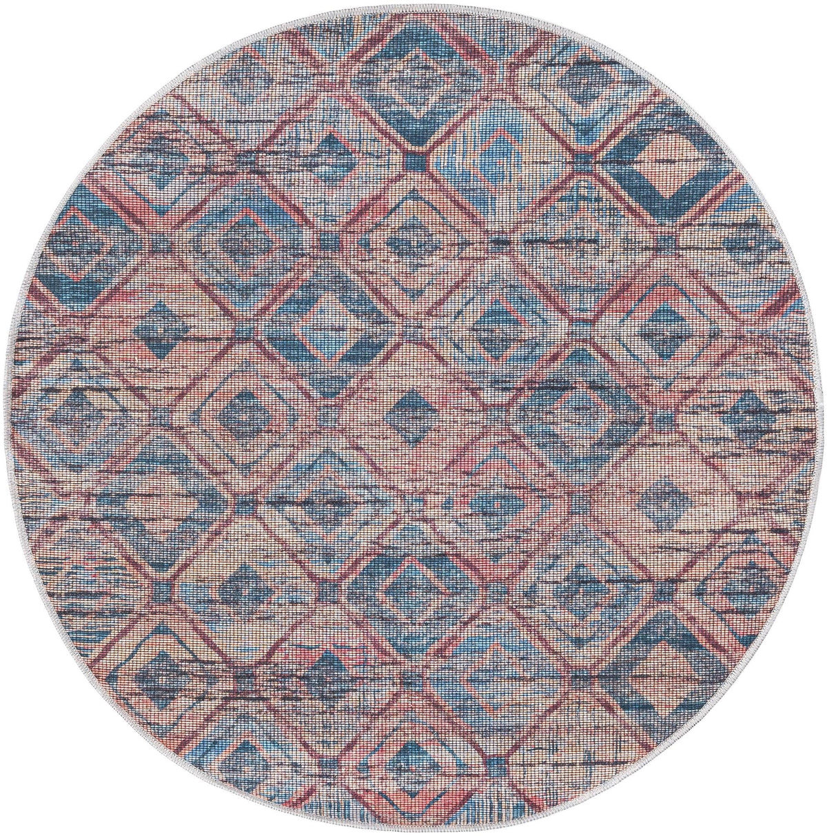 Sisu Aksil Peach & Blue & Navy Blue Area Rug | Original supplier photo 59