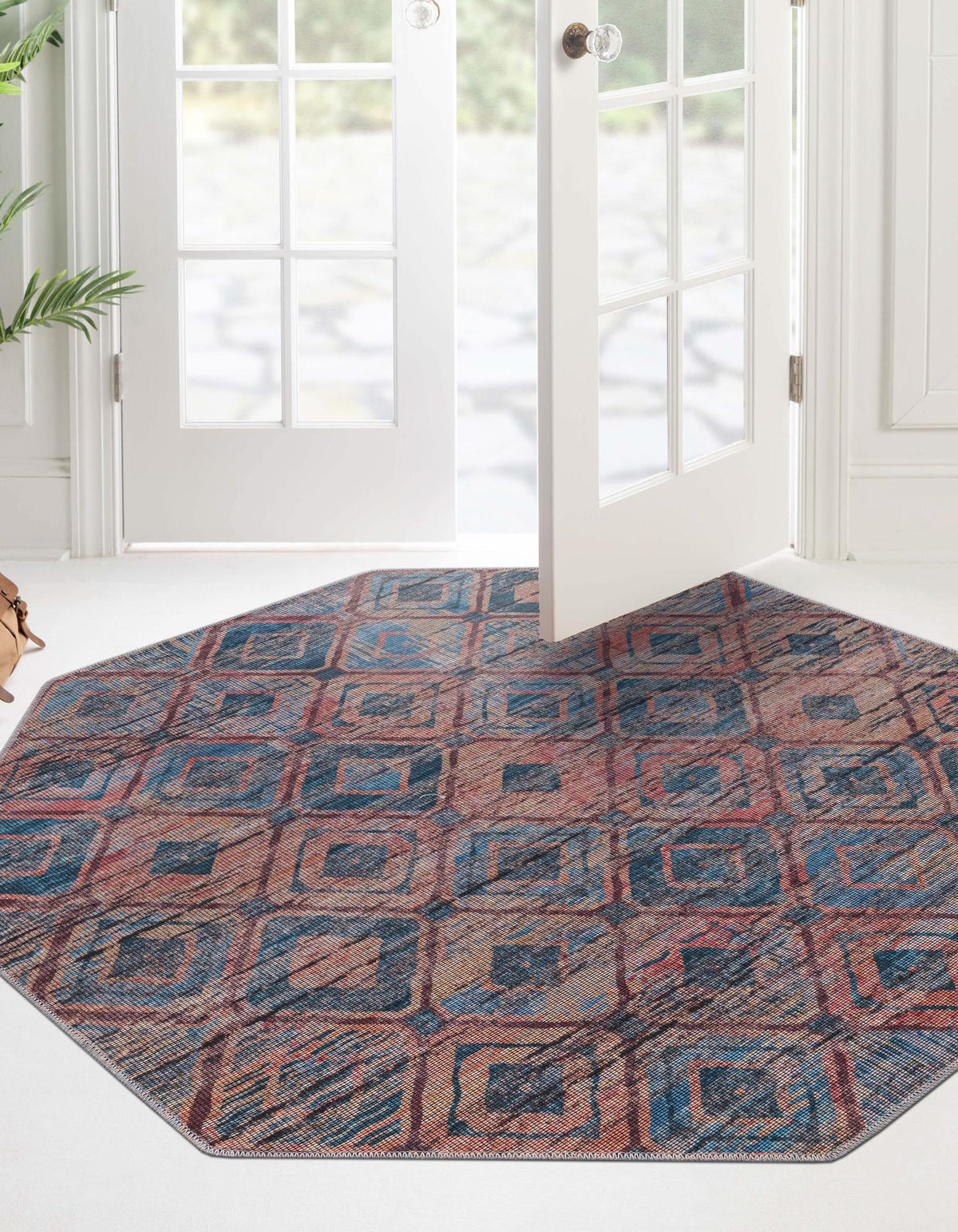Sisu Aksil Peach & Blue & Navy Blue Area Rug | Original supplier photo 34