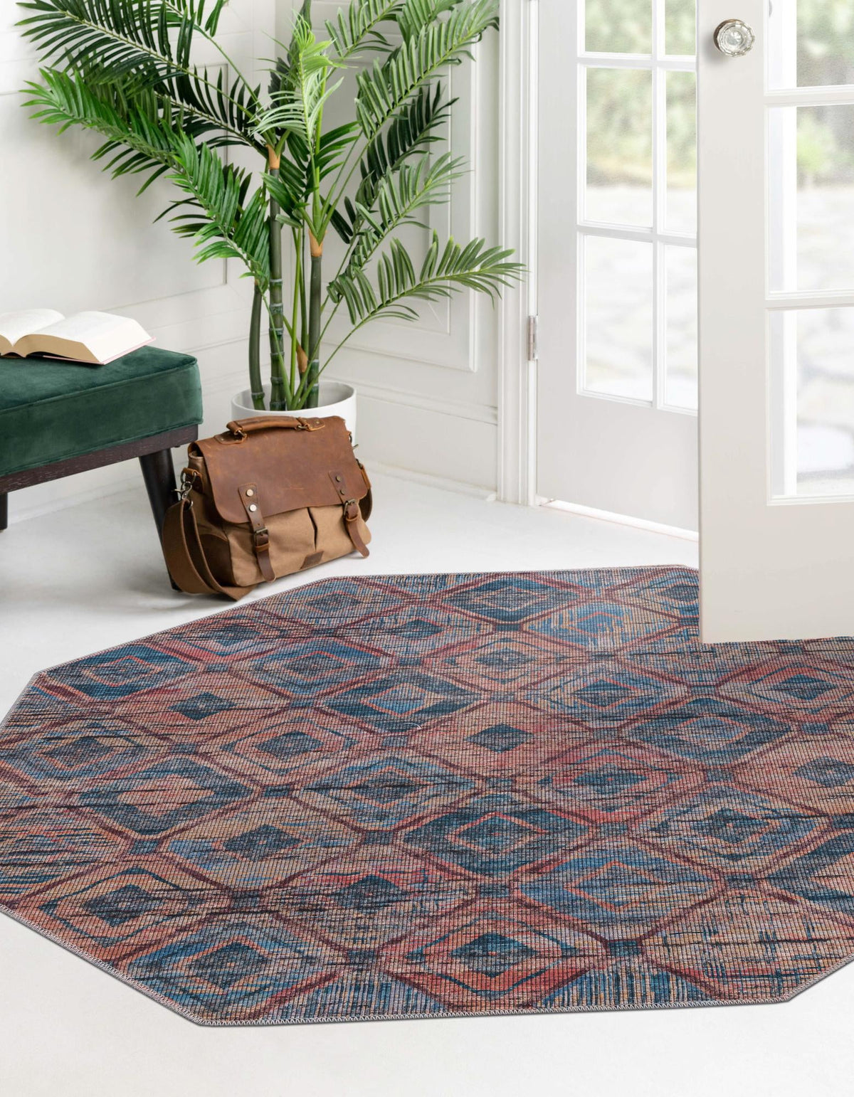Sisu Aksil Peach & Blue & Navy Blue Area Rug | Original supplier photo 36