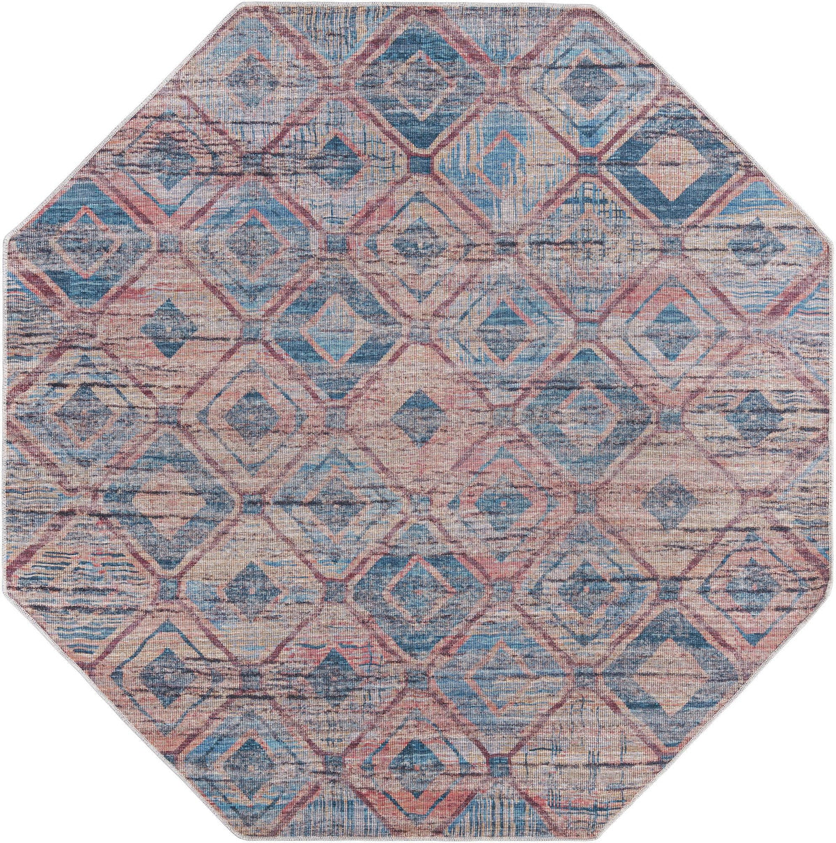 Sisu Aksil Peach & Blue & Navy Blue Area Rug | Original supplier photo 35