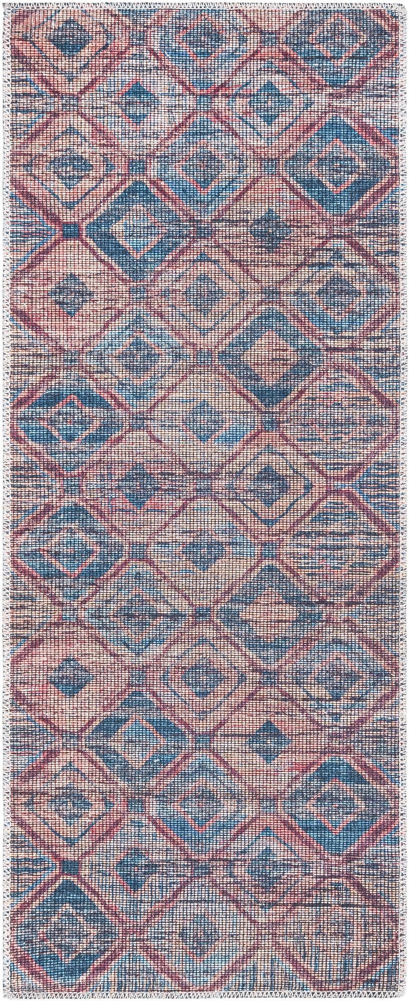 Sisu Aksil Peach & Blue & Navy Blue Area Rug | Original supplier photo 61