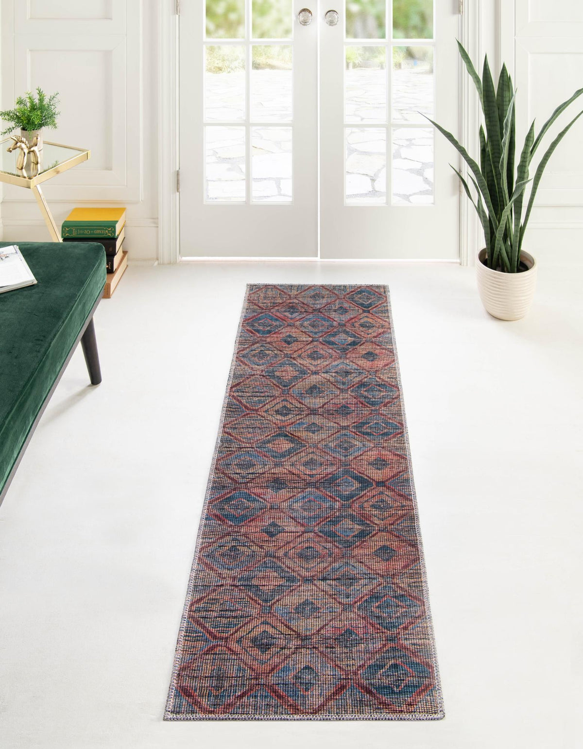 Sisu Aksil Peach & Blue & Navy Blue Area Rug | Original supplier photo 44