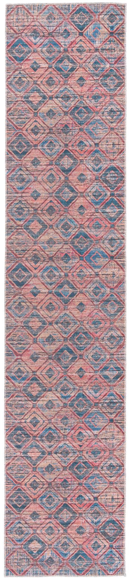Sisu Aksil Peach & Blue & Navy Blue Area Rug | Original supplier photo 54