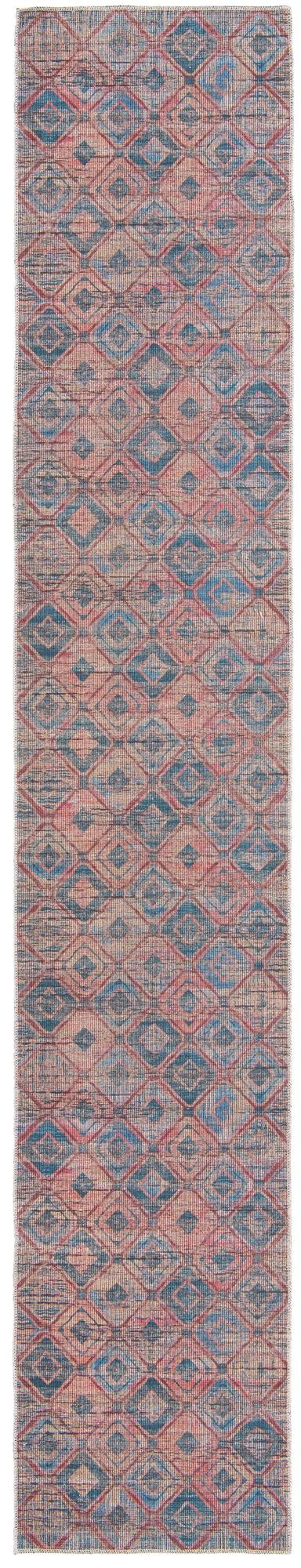 Sisu Aksil Peach & Blue & Navy Blue Area Rug | Original supplier photo 45