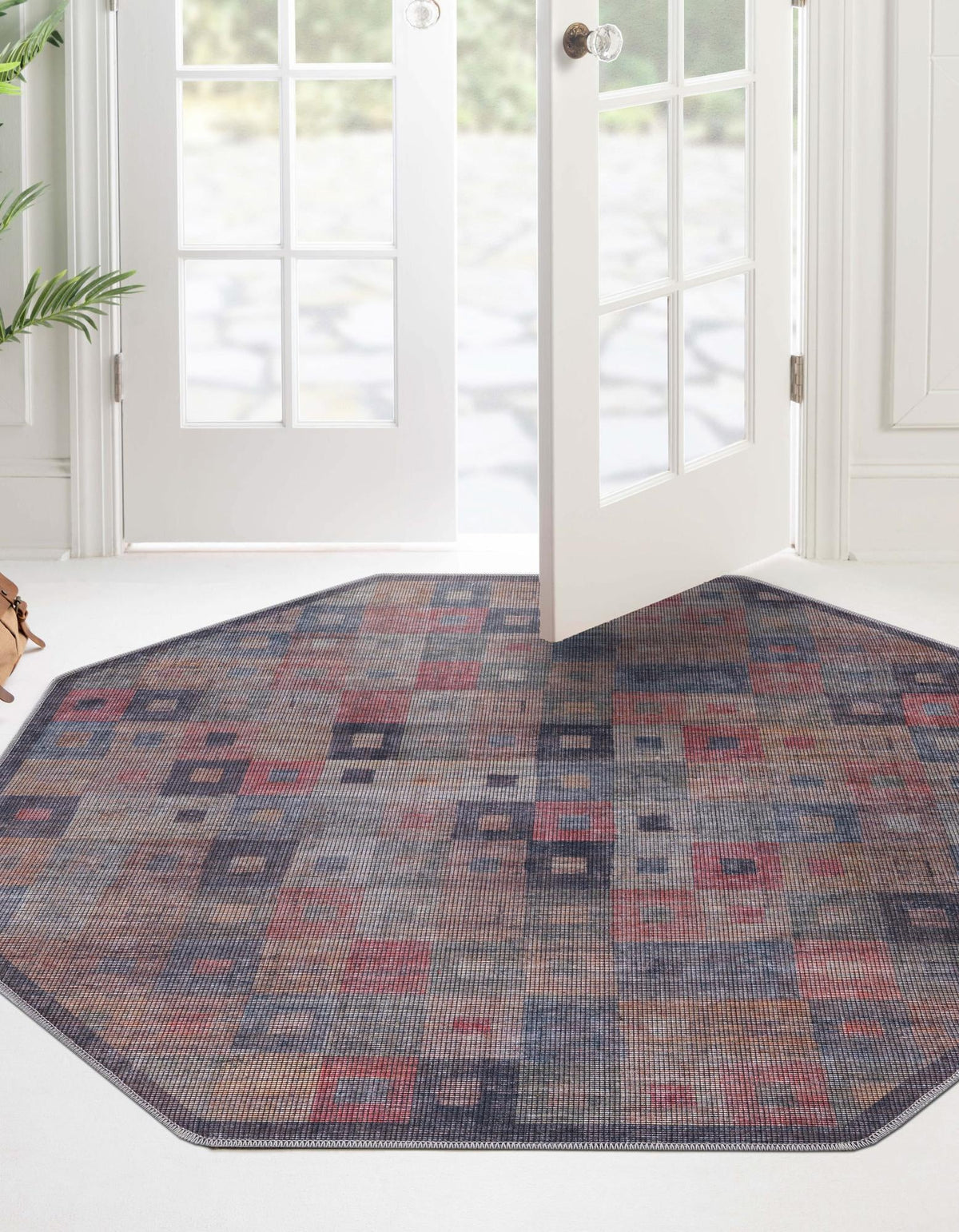 Sisu Chennai Multi & Brown Area Rug | Same-design and same-color lifestyle photo (shape may differ) 