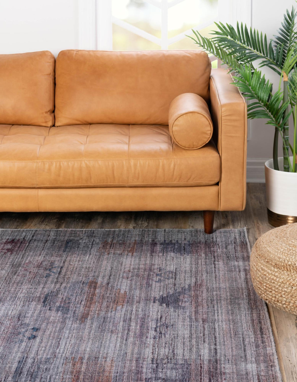 Sisu Kerala Sandy and Ivory & Brown Area Rug | same-design same-color lifestyle (shape may vary)