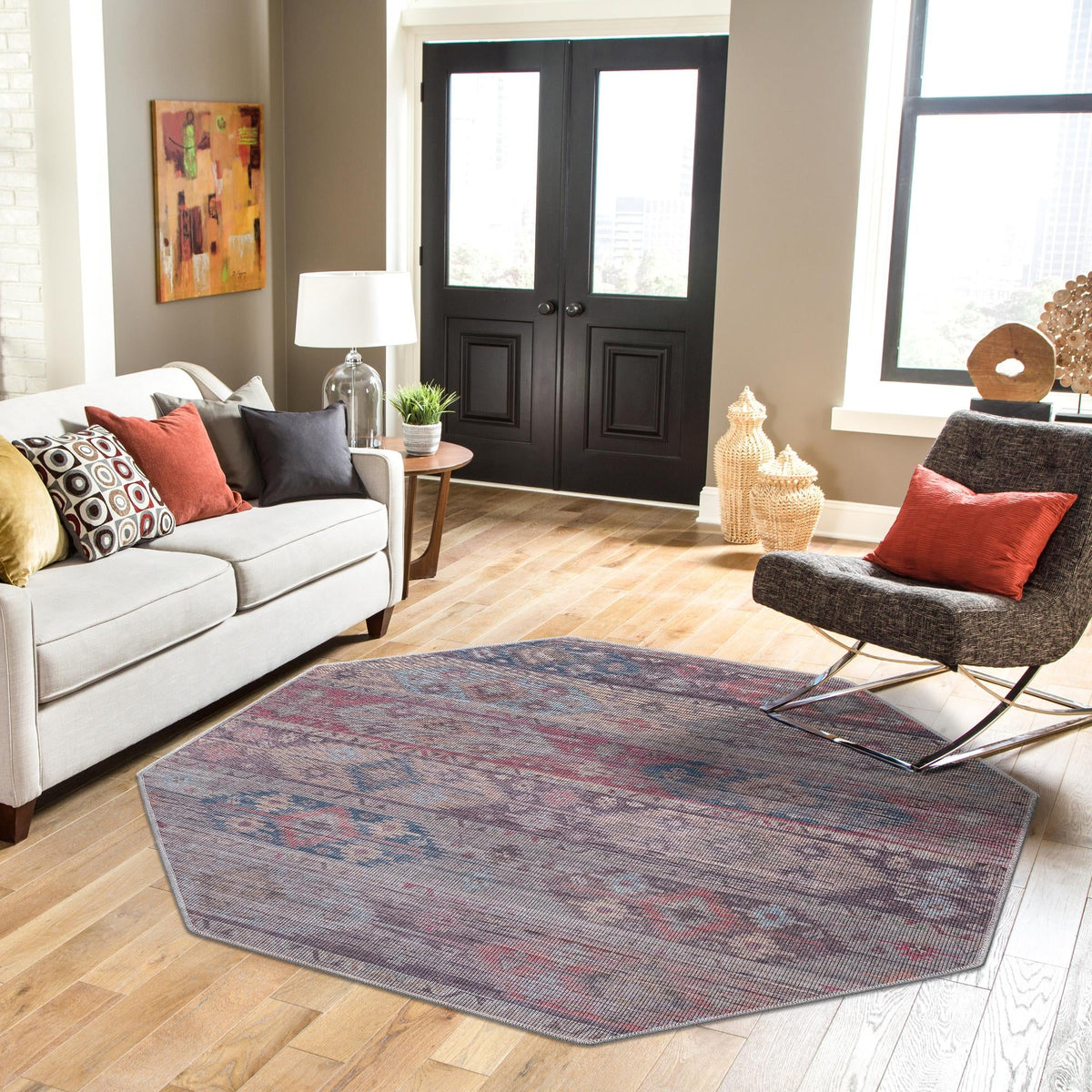 Sisu Kolkata Multi & Black Area Rug | Original supplier photo 36