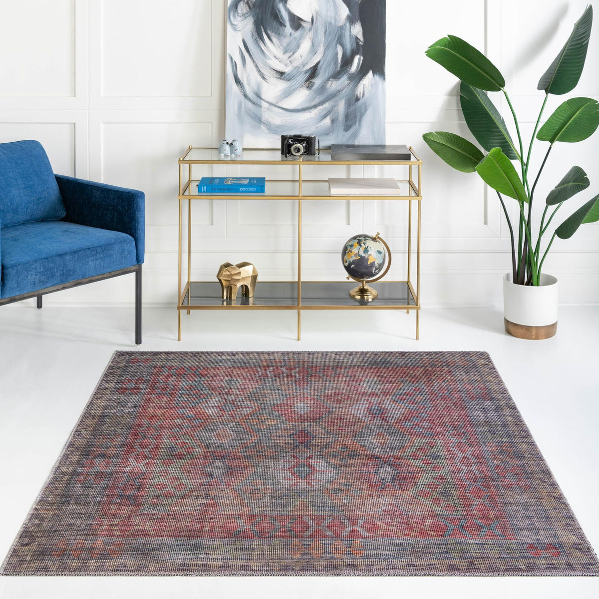 Sisu Bihar Rust Blue & Green Area Rug | Original supplier photo 17