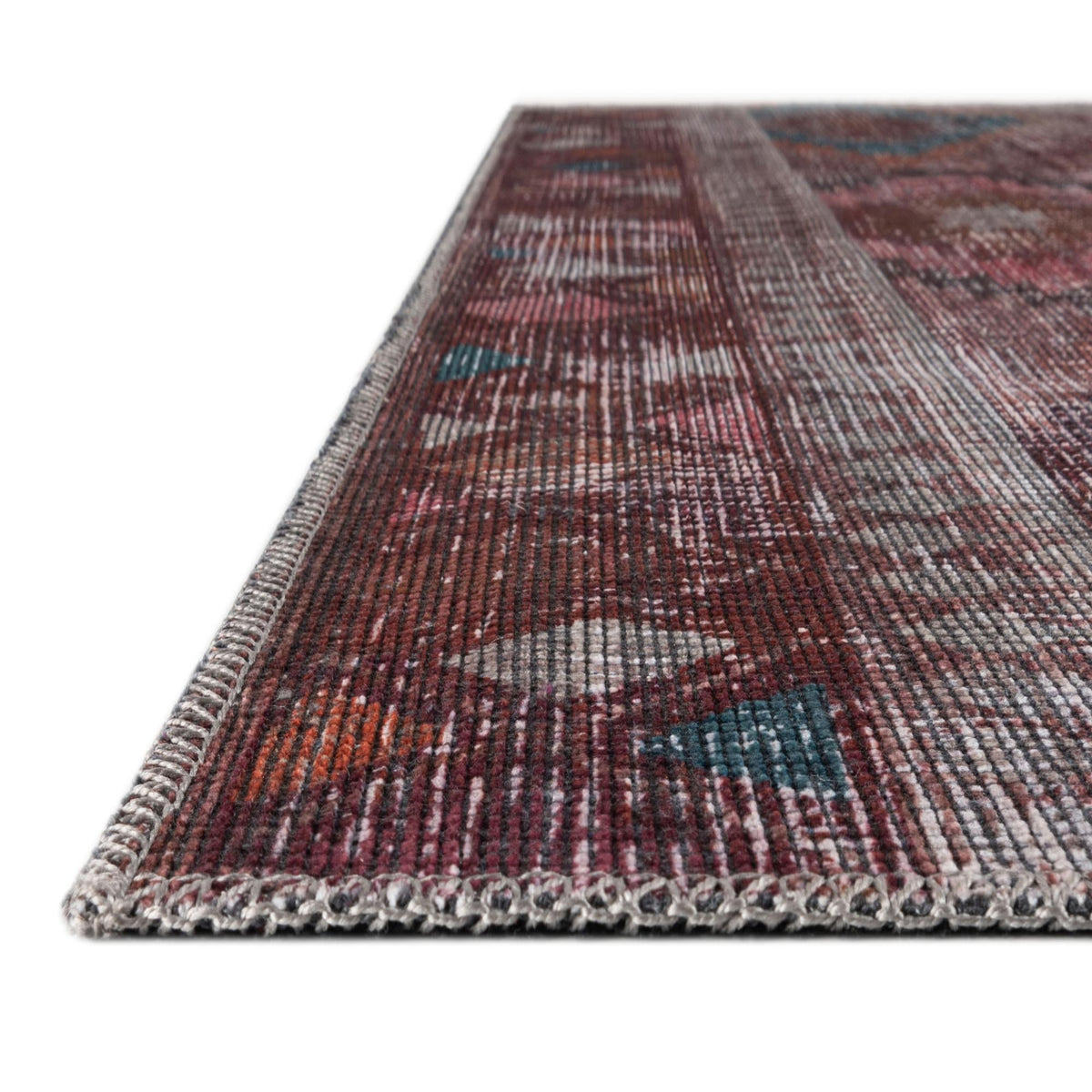 Sisu Haryana Terracotta & Brown Area Rug | Original manufacturer close-up / detail / alternate shape 