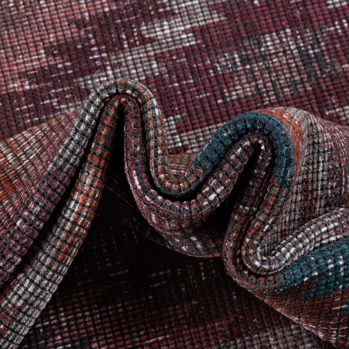 Sisu Haryana Terracotta & Brown Area Rug | Original manufacturer close-up / detail / alternate shape 