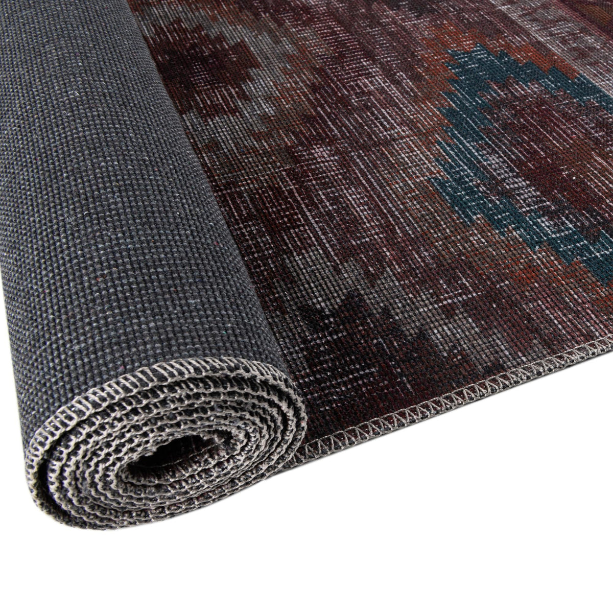 Sisu Haryana Terracotta & Brown Area Rug | Original manufacturer close-up / detail / alternate shape 