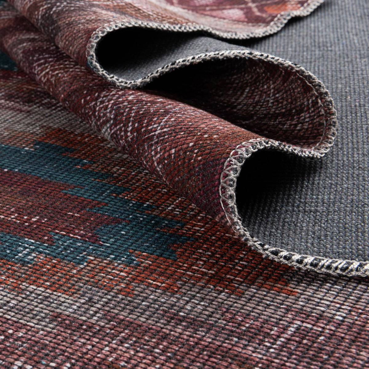 Sisu Haryana Terracotta & Brown Area Rug | Original manufacturer close-up / detail / alternate shape 