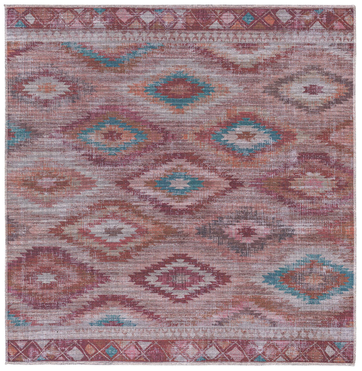 Sisu Haryana Terracotta & Brown Area Rug | Original manufacturer close-up / detail / alternate shape 