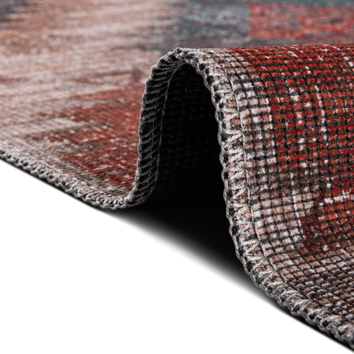 Sisu Tripura Rust Red & Beige & Navy Blue Area Rug | Original supplier photo 9