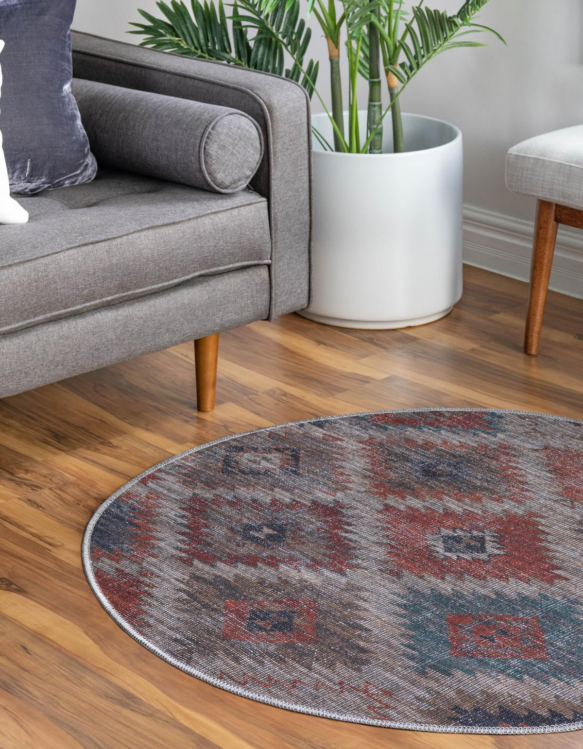 Sisu Tripura Rust Red & Beige & Navy Blue Area Rug | Original supplier photo 11