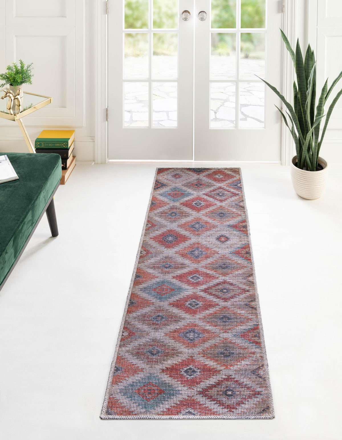 Sisu Tripura Rust Red & Beige & Navy Blue Area Rug | Original supplier photo 32