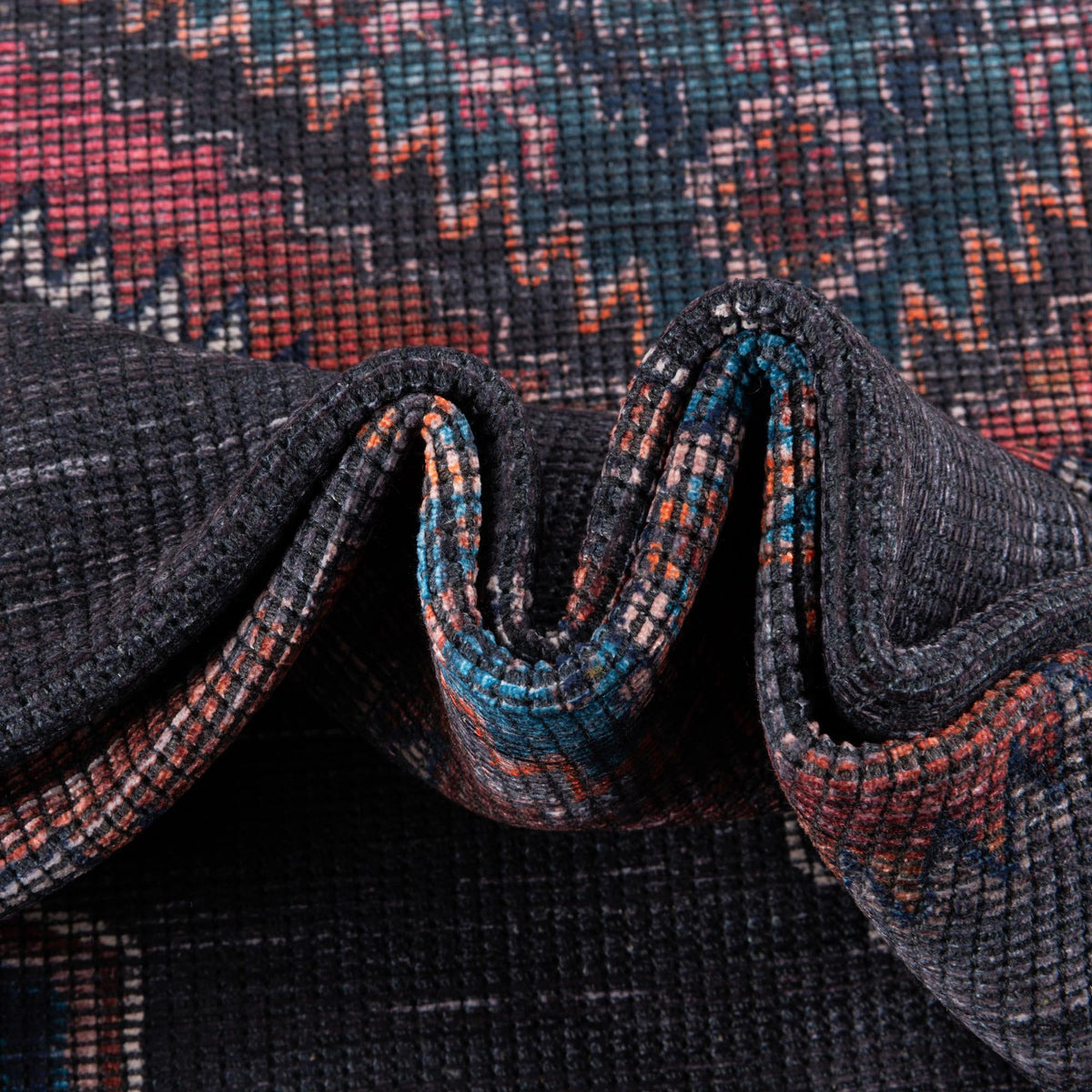 Sisu Mizoram Charcoal and Gray & Brown Area Rug | Unique Loom high-resolution supplier additional photo 3178198_image_1033.jpg