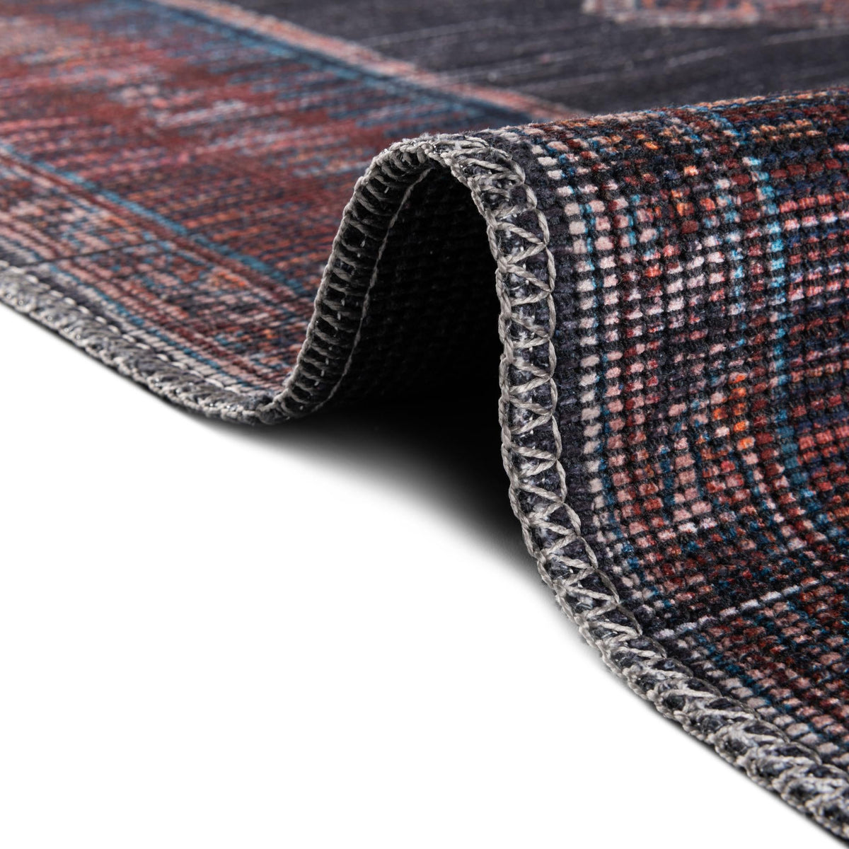 Sisu Mizoram Charcoal and Gray & Brown Area Rug | Unique Loom high-resolution supplier additional photo 3178198_image_1035.jpg