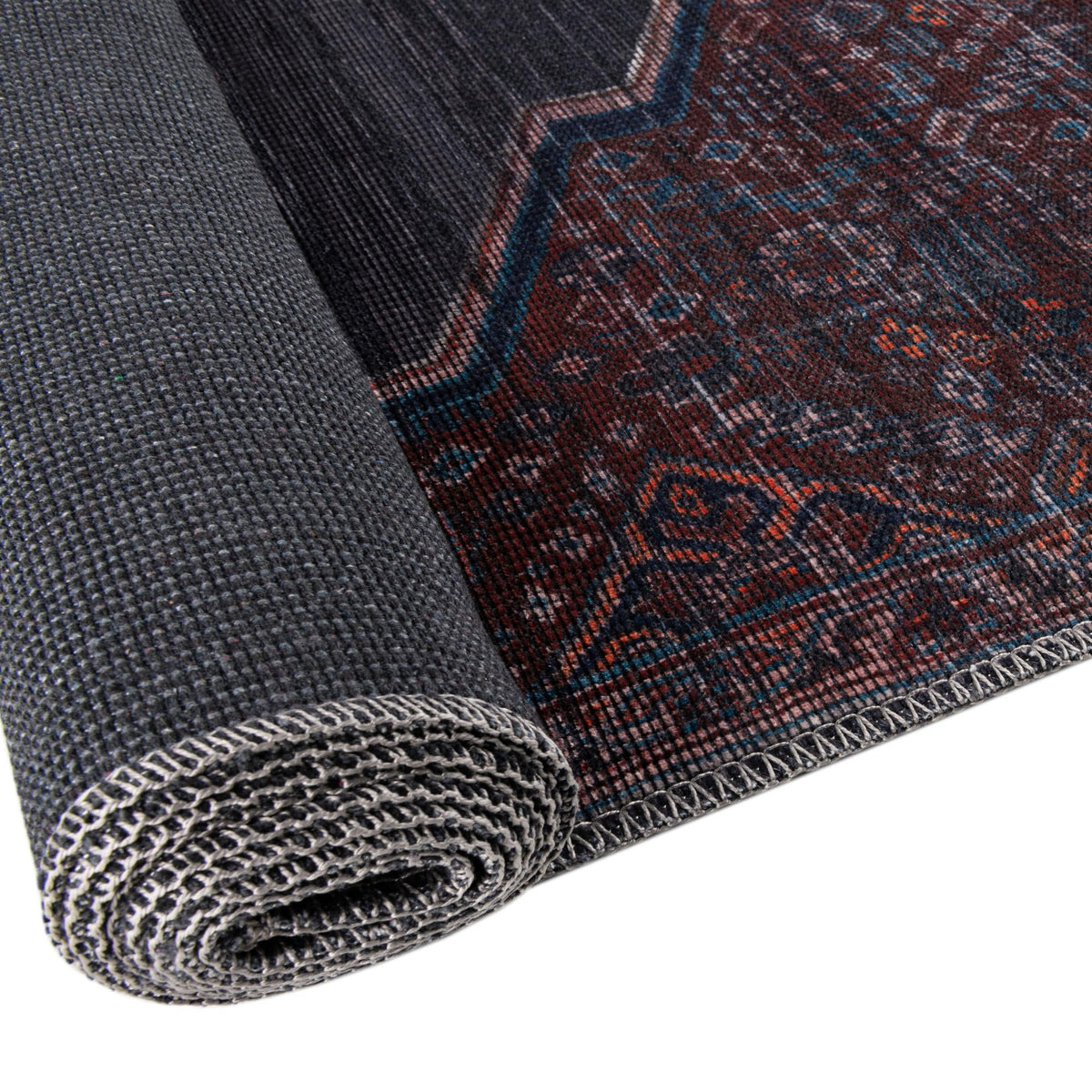 Sisu Mizoram Charcoal and Gray & Brown Area Rug | Unique Loom high-resolution supplier additional photo 3178198_image_1037.jpg