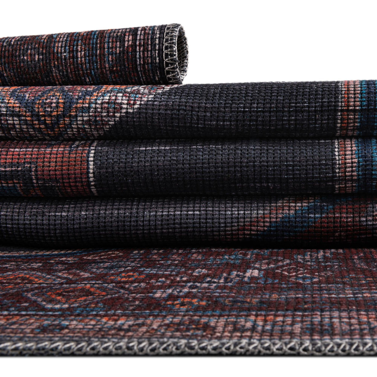 Sisu Mizoram Charcoal and Gray & Brown Area Rug | Unique Loom high-resolution supplier additional photo 3178198_image_1039.jpg