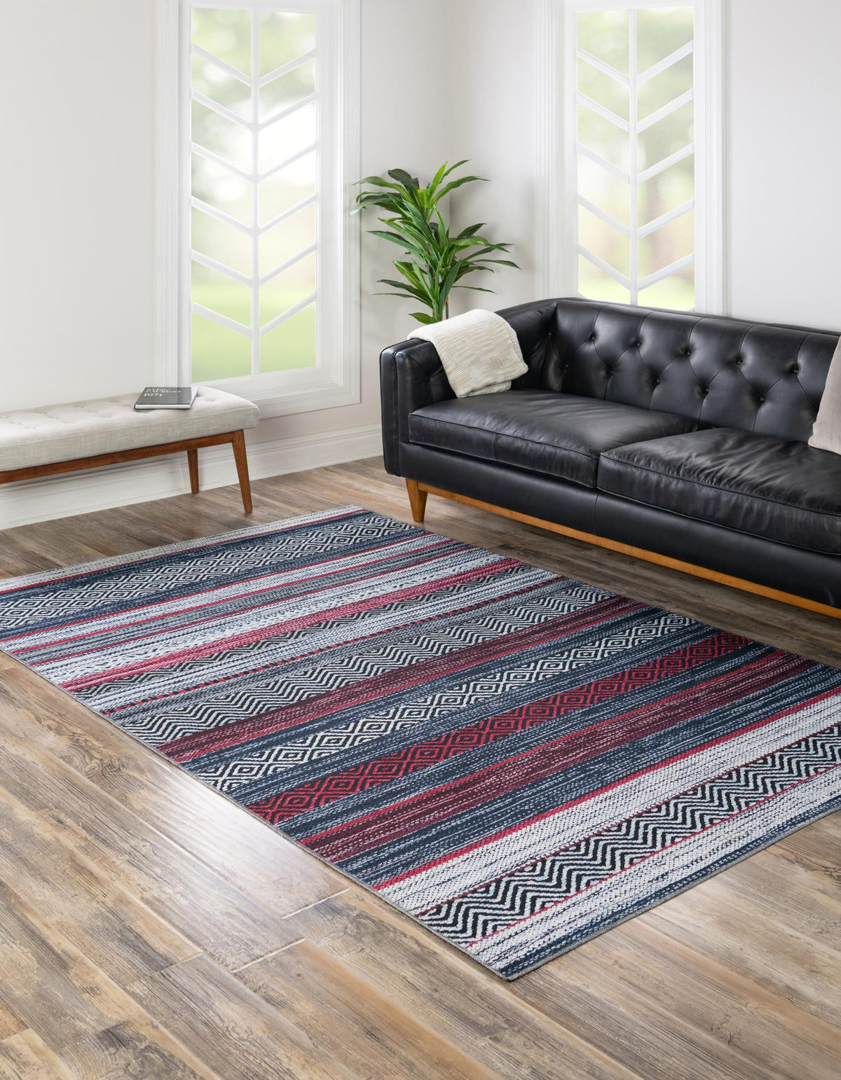 Yara Axel Navy Blue & Blue Area Rug | Unique Loom high-resolution supplier additional photo 3182017_image_1011.jpg