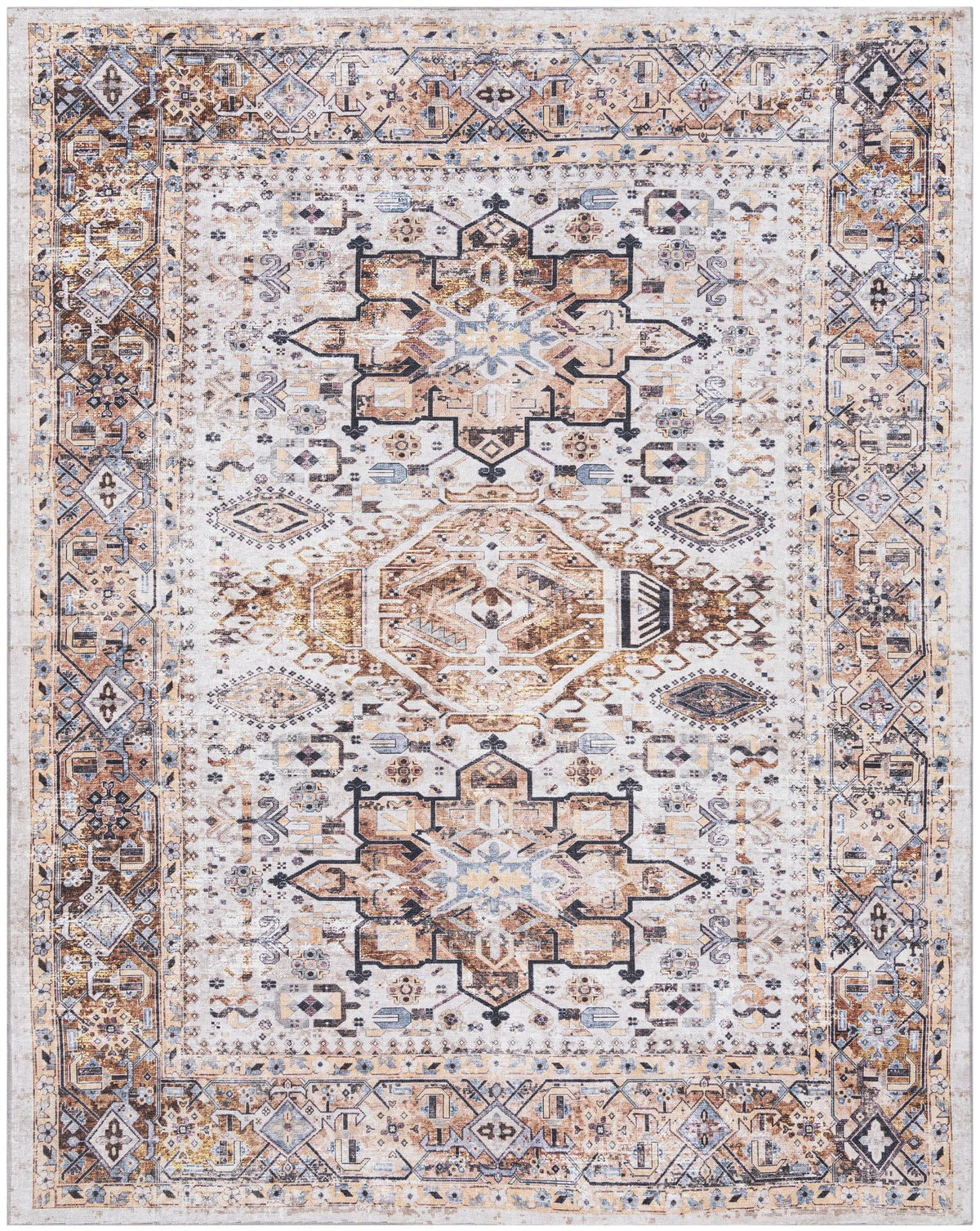 Yara Sunil Ivory Almond & Black Area Rug | exact lead 3182047 overhead