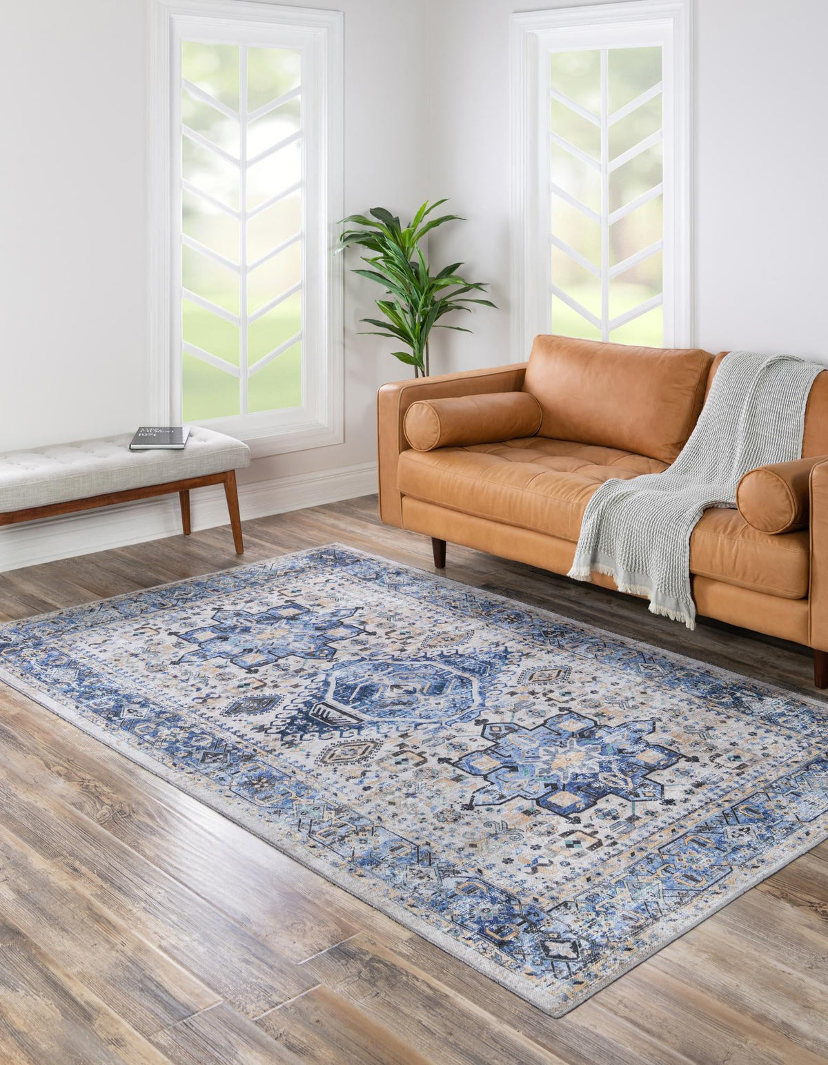 Yara Sunil Royal Blue & Blue Area Rug | Unique Loom high-resolution supplier additional photo 3182065_image_1011.jpg