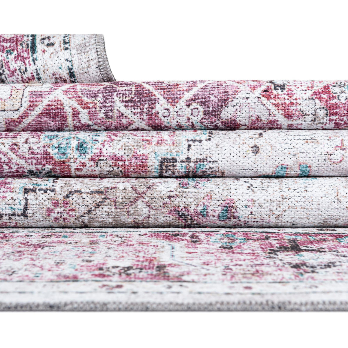 Yara Yash Light Coral Pink & Blue Area Rug | Unique Loom high-resolution supplier additional photo 3182161_image_1039.jpg
