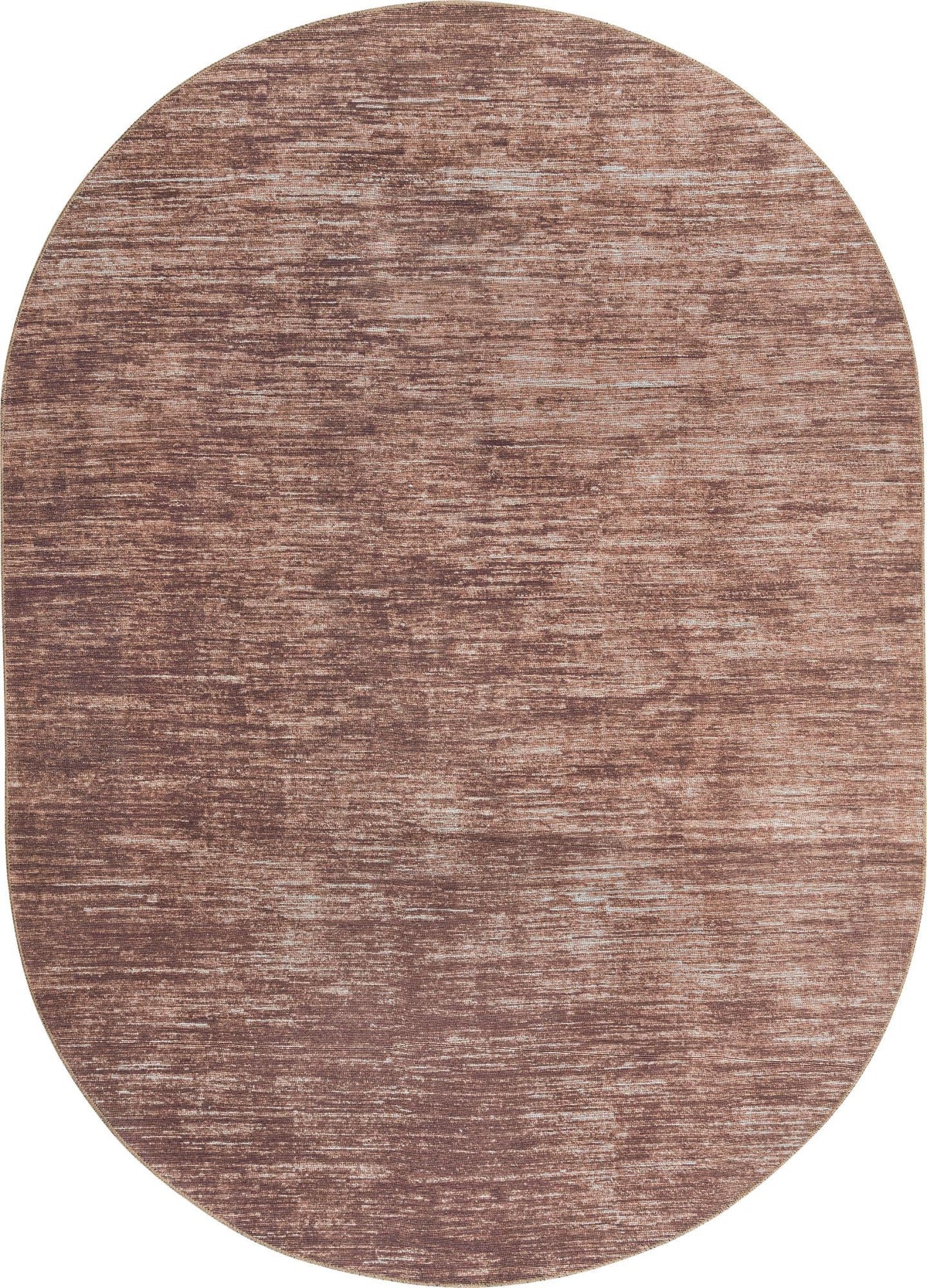 Asha Rosas Brown and Ivory Area Rug | Oval overhead | SKU 3183495