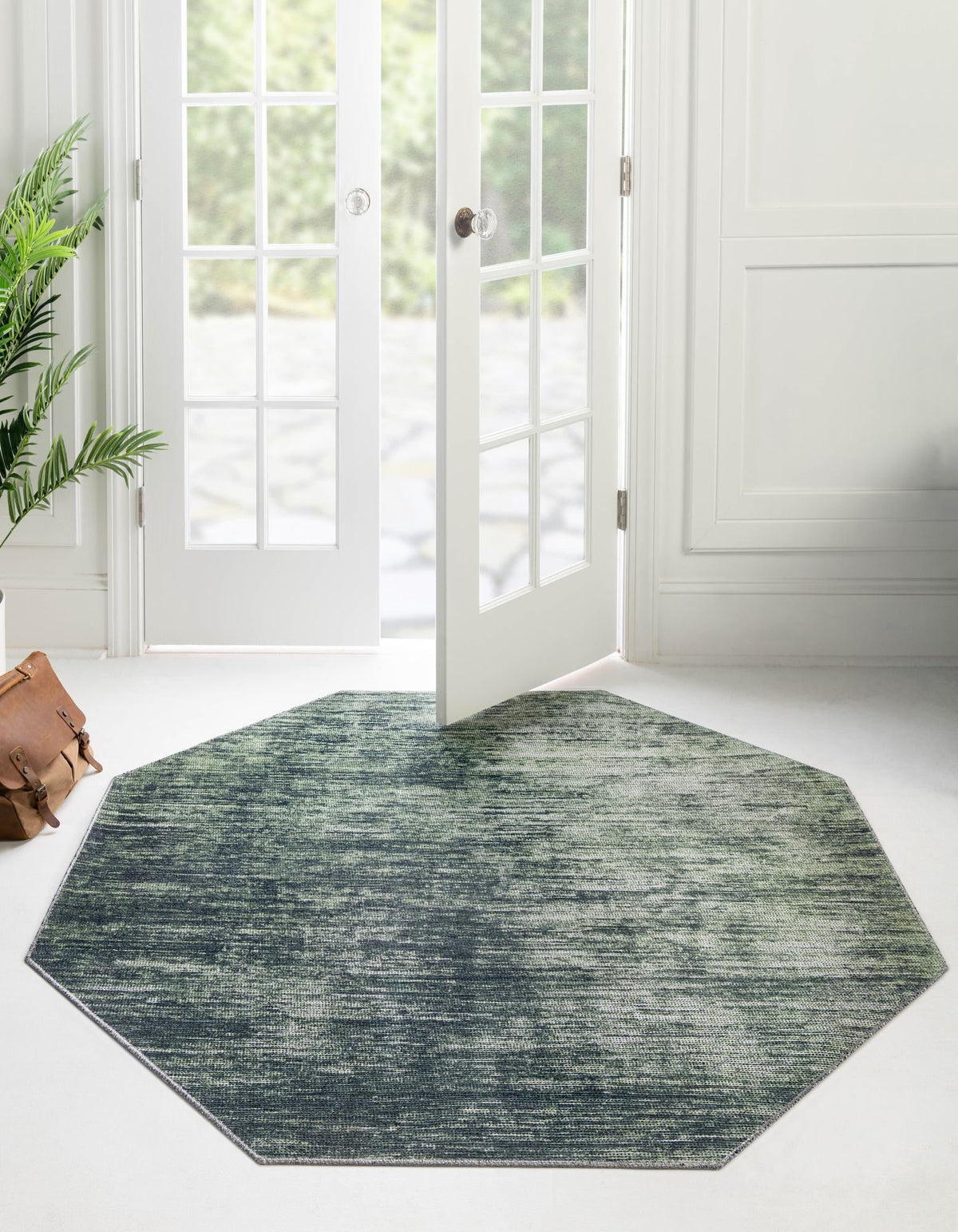 Asha Rosas Green & Olive Area Rug | Same-design and same-color lifestyle photo (shape may differ) 