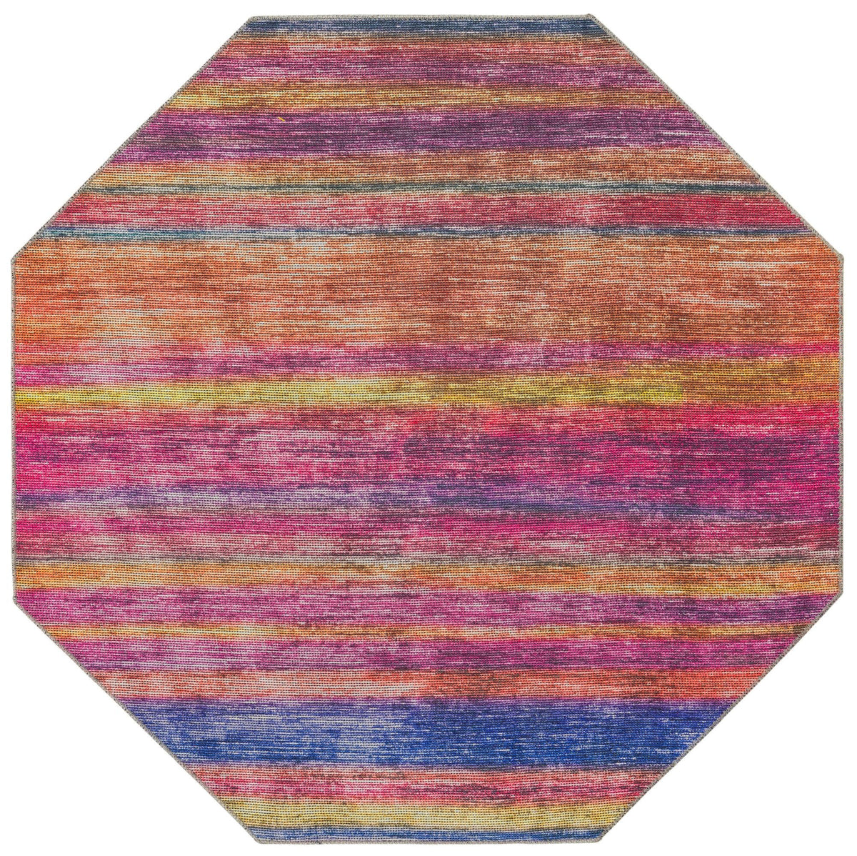 Asha Rosas Multi & Blue Area Rug | Manufacturer additional original detail or rug view