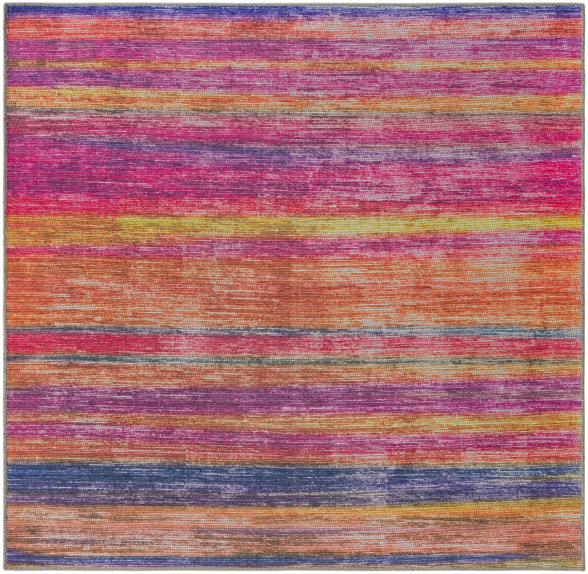 Asha Rosas Multi & Blue Area Rug | Manufacturer additional original detail or rug view