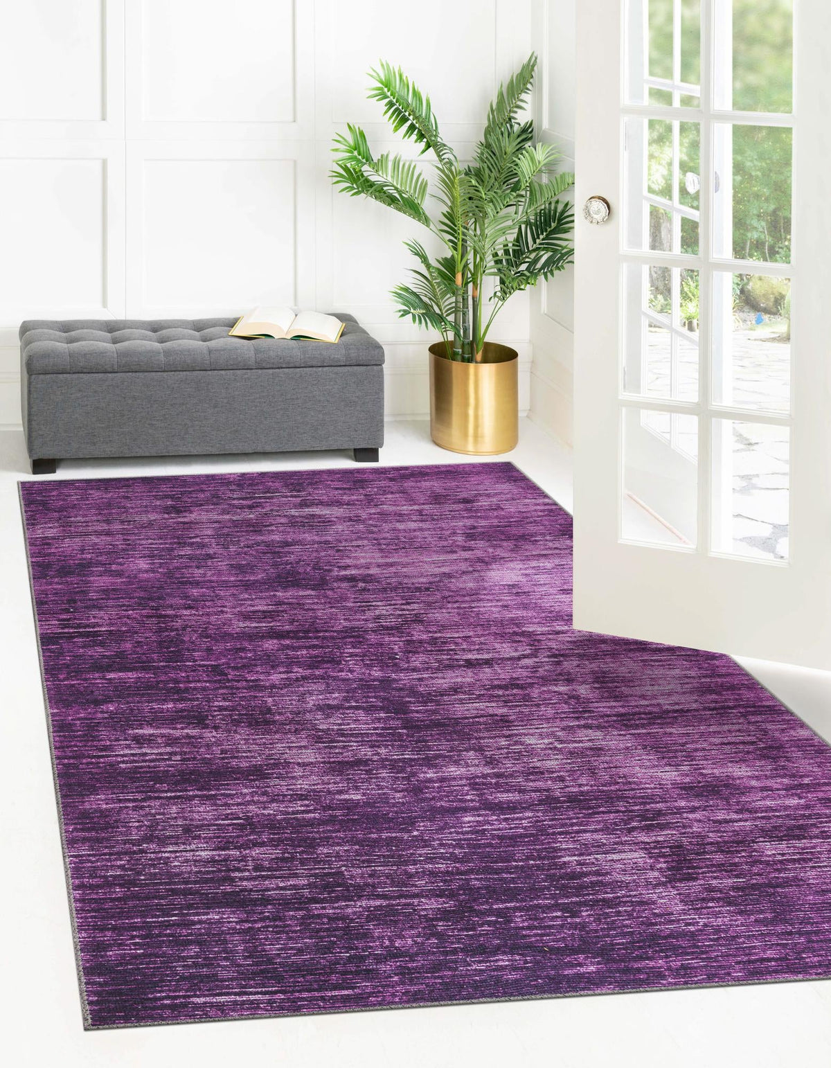 Asha Rosas Purple & Violet Area Rug lifestyle Rectangle