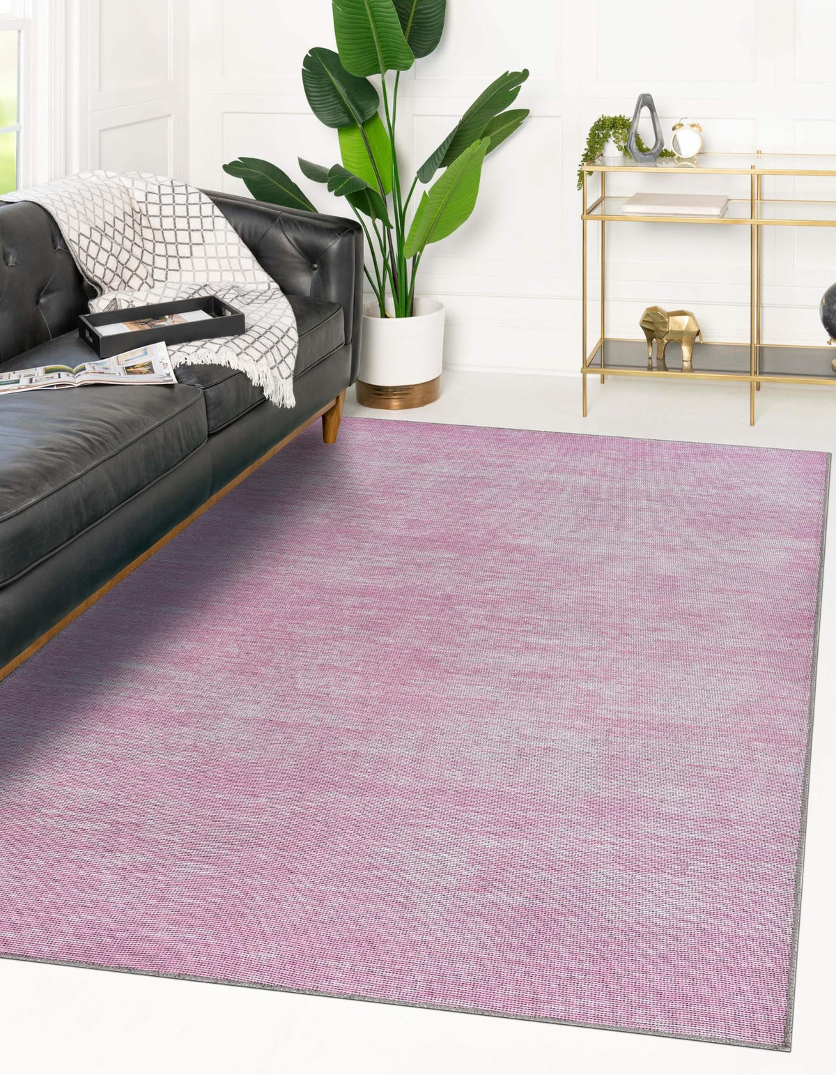 Asha Rosas Pink & Ivory Area Rug lifestyle Rectangle