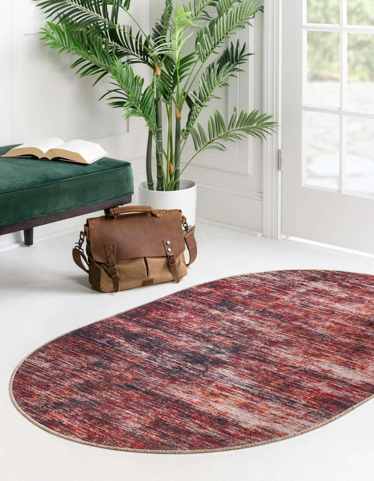 Asha Rosas Rust Red & Ivory Area Rug | Unique Loom high-resolution supplier additional photo 3183741_image_1011.jpg